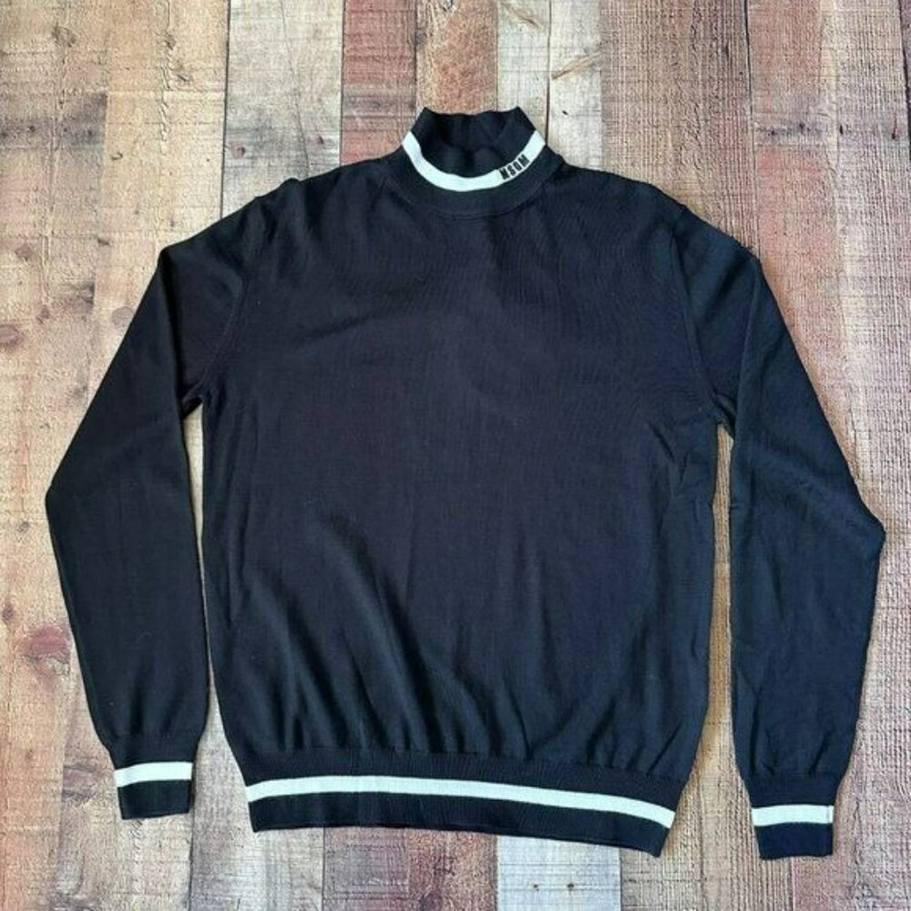 MSGM Milano wool high neck sweater black and white Men's Large
